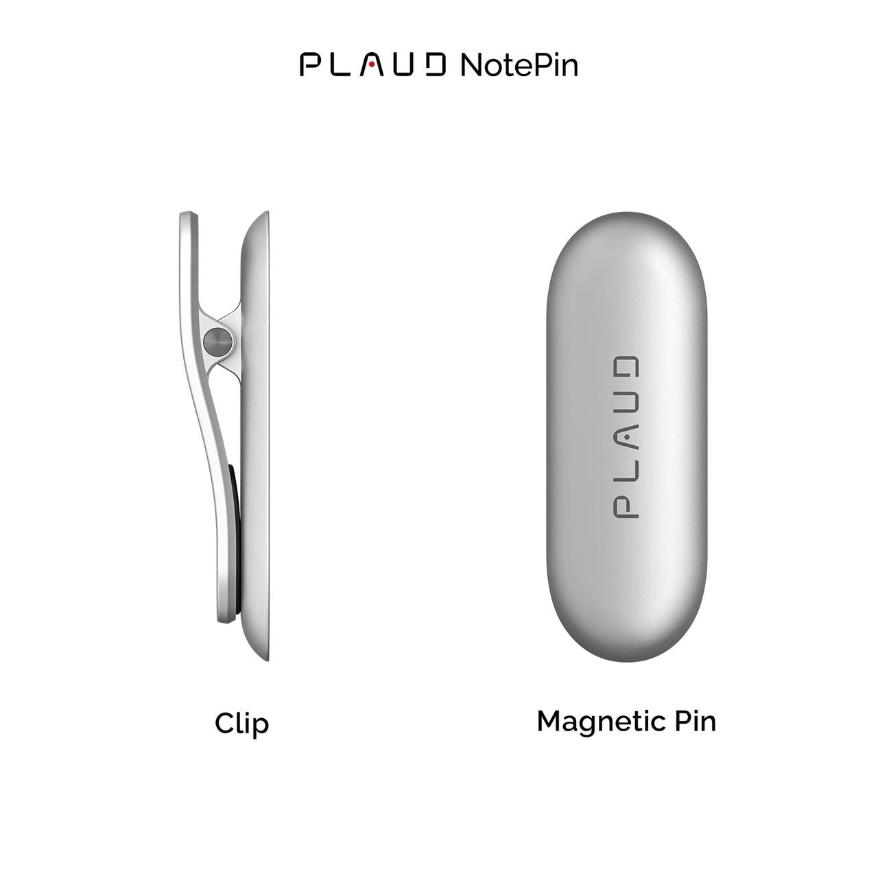 Plaud NotePin 夾子和磁性別針
