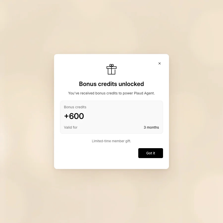 Plaud Credits 隆重登場