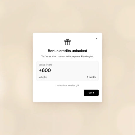 Plaud Credits 隆重登場