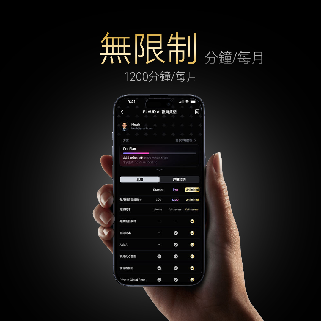 Plaud AI 年度無限計劃
