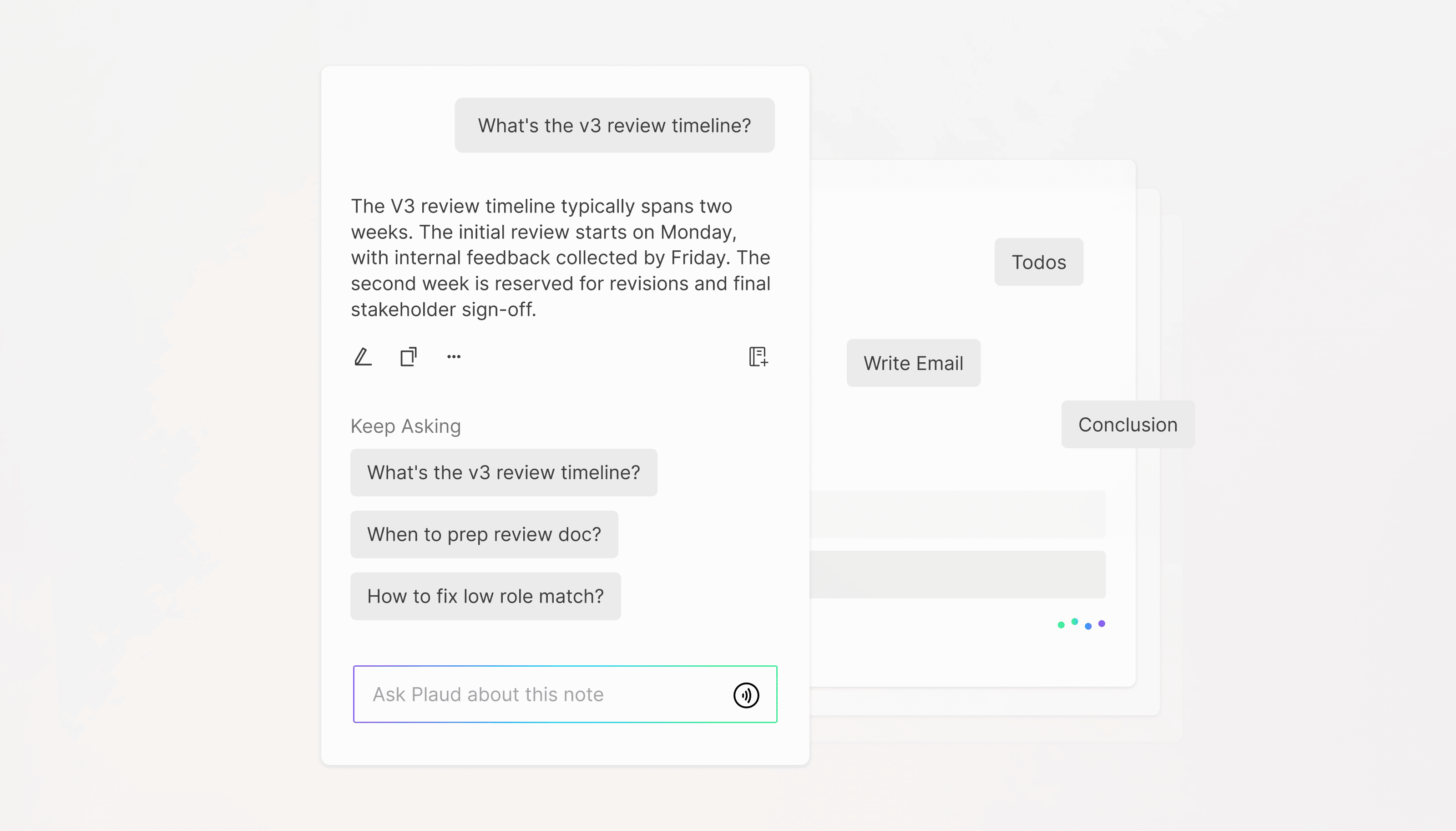Ask a question and get guided further